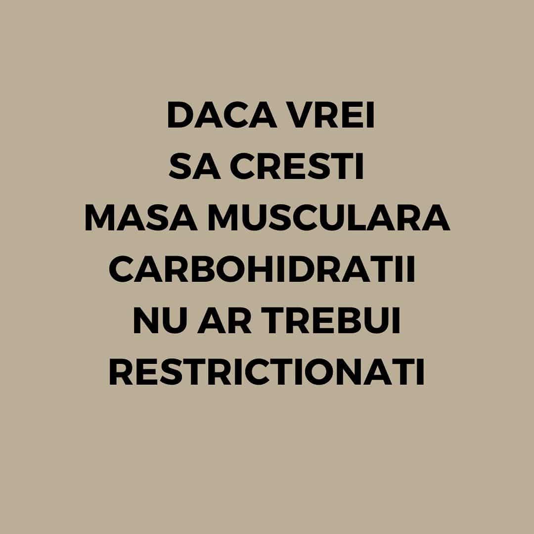 masa musculara, carbohidrati